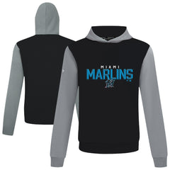 Miami Marlins Levelwear Throwback Carve Ultimate Hoodie Black