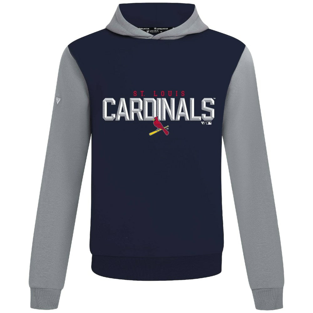 St. Louis Cardinals Levelwear Throwback Carve Ultimate Hoodie Navy