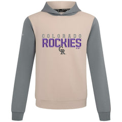 Colorado Rockies Levelwear Throwback Carve Ultimate Hoodie Sand