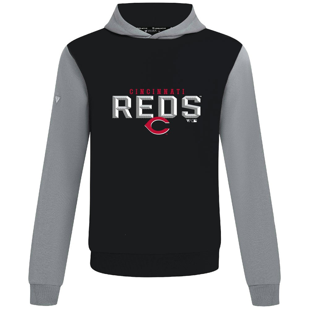 Cincinnati Reds Levelwear Throwback Carve Ultimate Hoodie Black