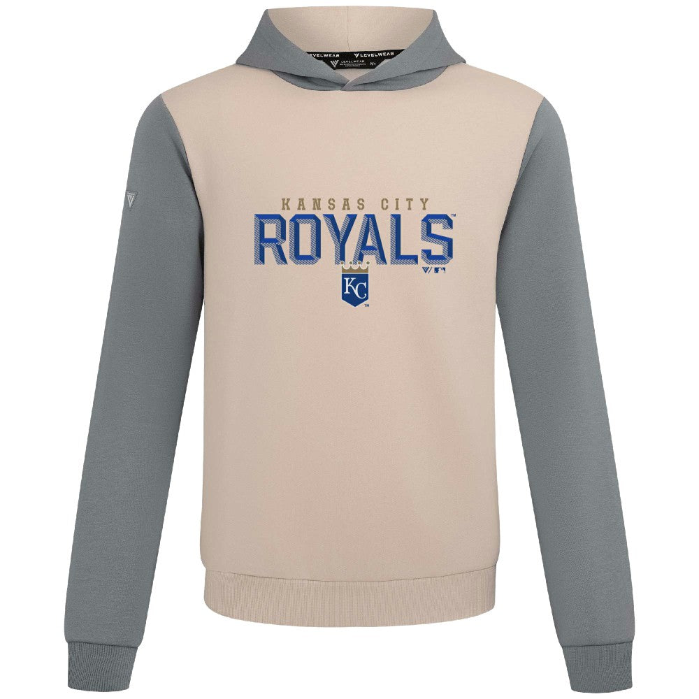 Kansas City Royals Levelwear Throwback Carve Ultimate Hoodie Sand