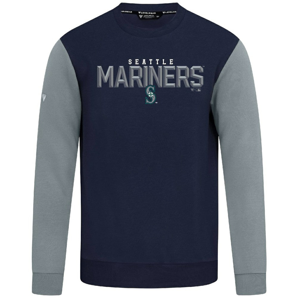 Seattle Mariners Levelwear Throwback Ultimate Carve Sweatshirt College Navy