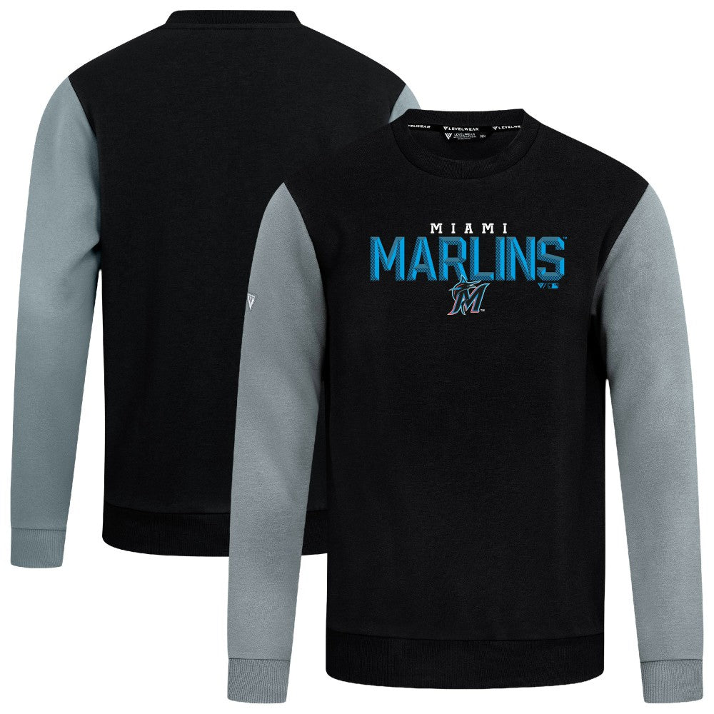 Miami Marlins Levelwear Throwback Ultimate Carve Sweatshirt Black