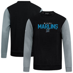Miami Marlins Levelwear Throwback Ultimate Carve Sweatshirt Black