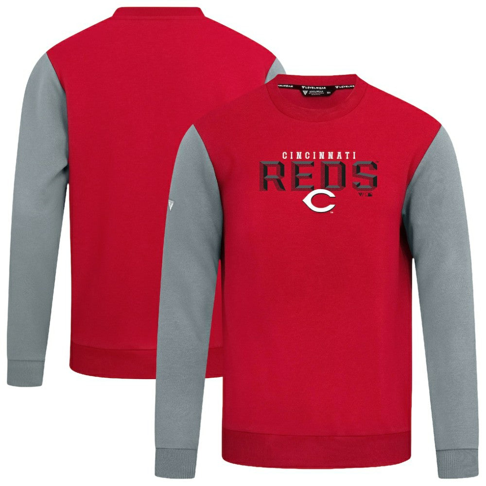 Cincinnati Reds Levelwear Throwback Ultimate Carve Sweatshirt Red