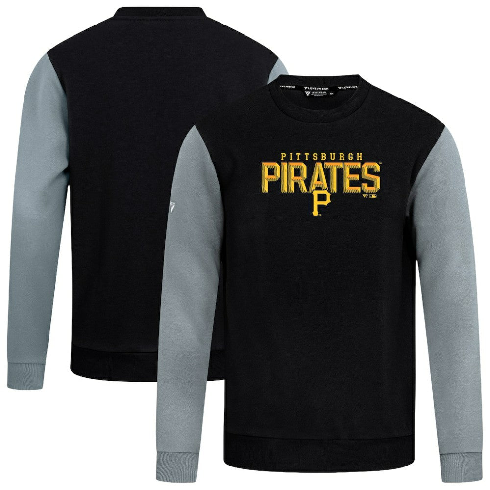 Pittsburgh Pirates Levelwear Throwback Ultimate Carve Sweatshirt Black