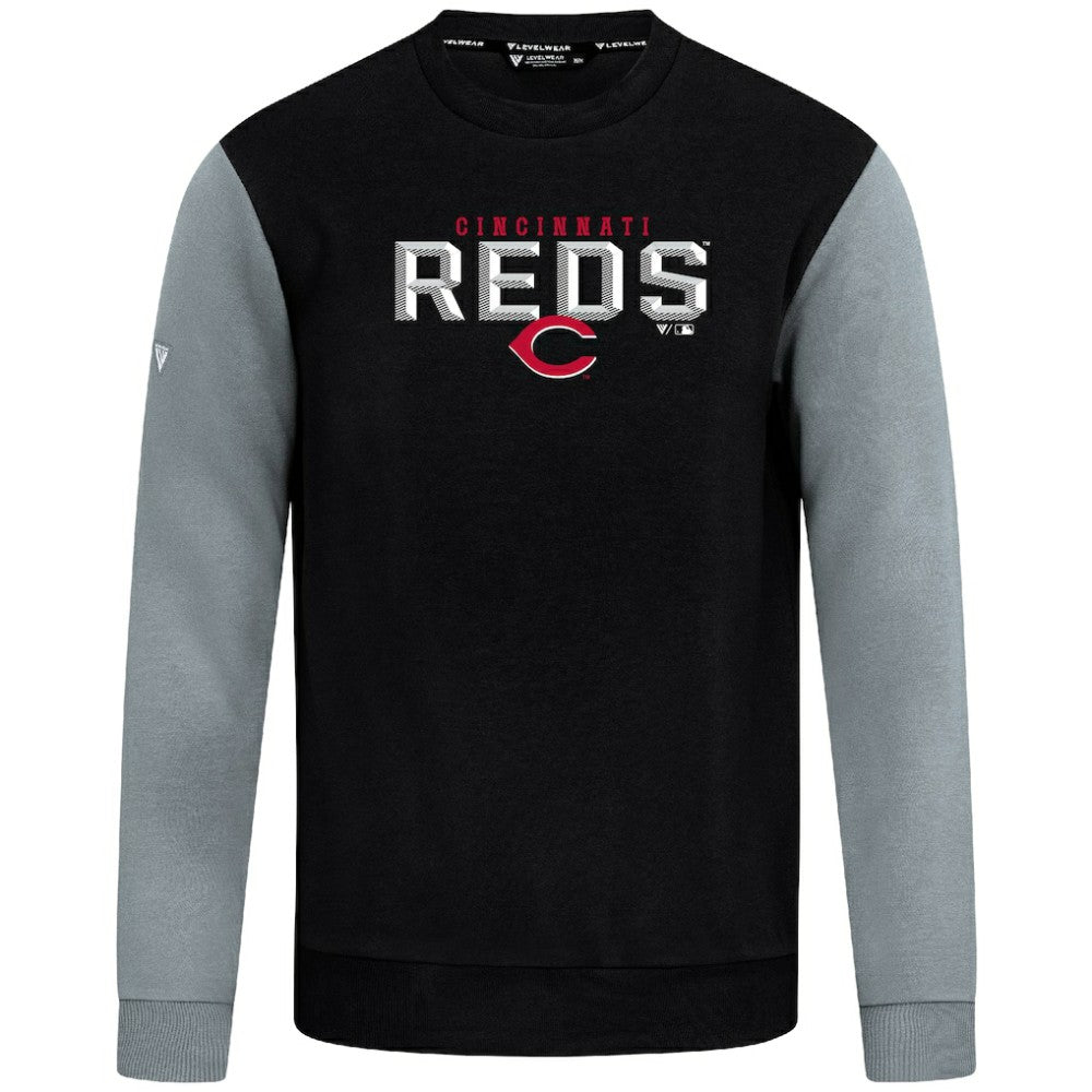Cincinnati Reds Levelwear Throwback Ultimate Carve Sweatshirt Black
