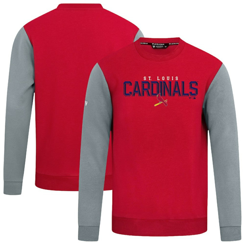 St. Louis Cardinals Levelwear Throwback Ultimate Carve Sweatshirt Red