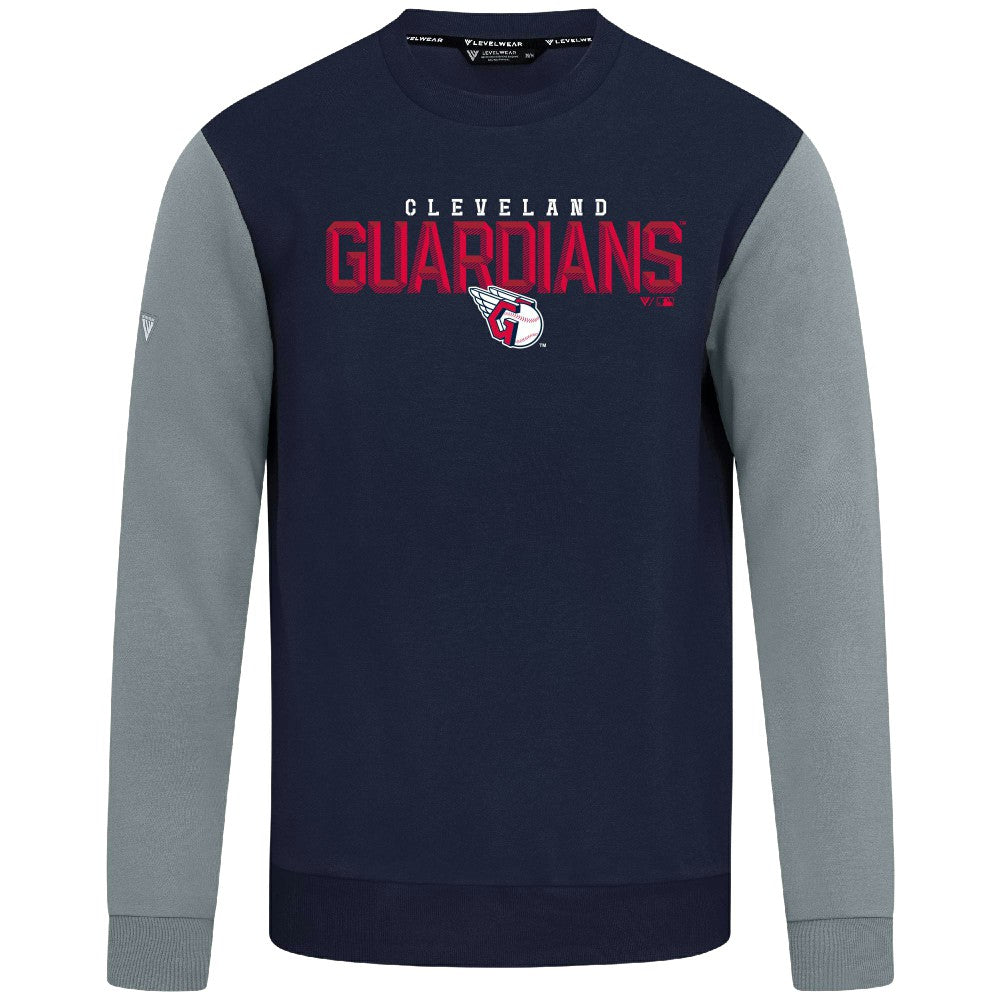 Cleveland Guardians Levelwear Throwback Ultimate Carve Sweatshirt Navy