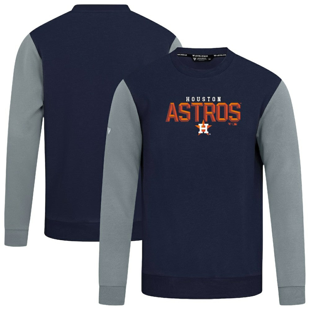Houston Astros Levelwear Throwback Ultimate Carve Sweatshirt Navy