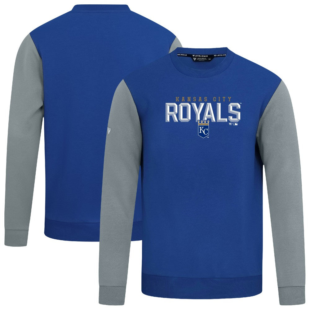 Kansas City Royals Levelwear Throwback Ultimate Carve Sweatshirt Royal