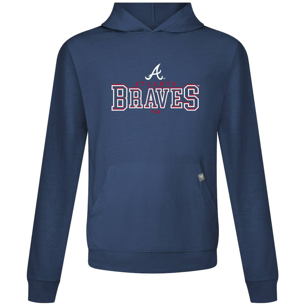 Atlanta Braves Levelwear Relay Journey Pullover Hoodie Navy