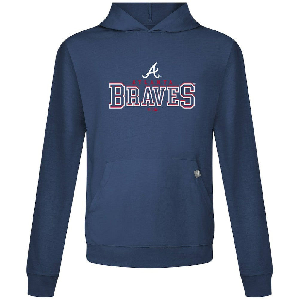 Atlanta Braves Levelwear Relay Journey Pullover Hoodie Navy