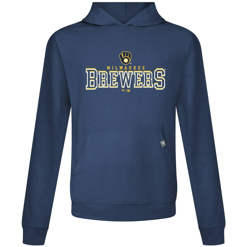 Milwaukee Brewers Levelwear Relay Journey Pullover Hoodie Navy