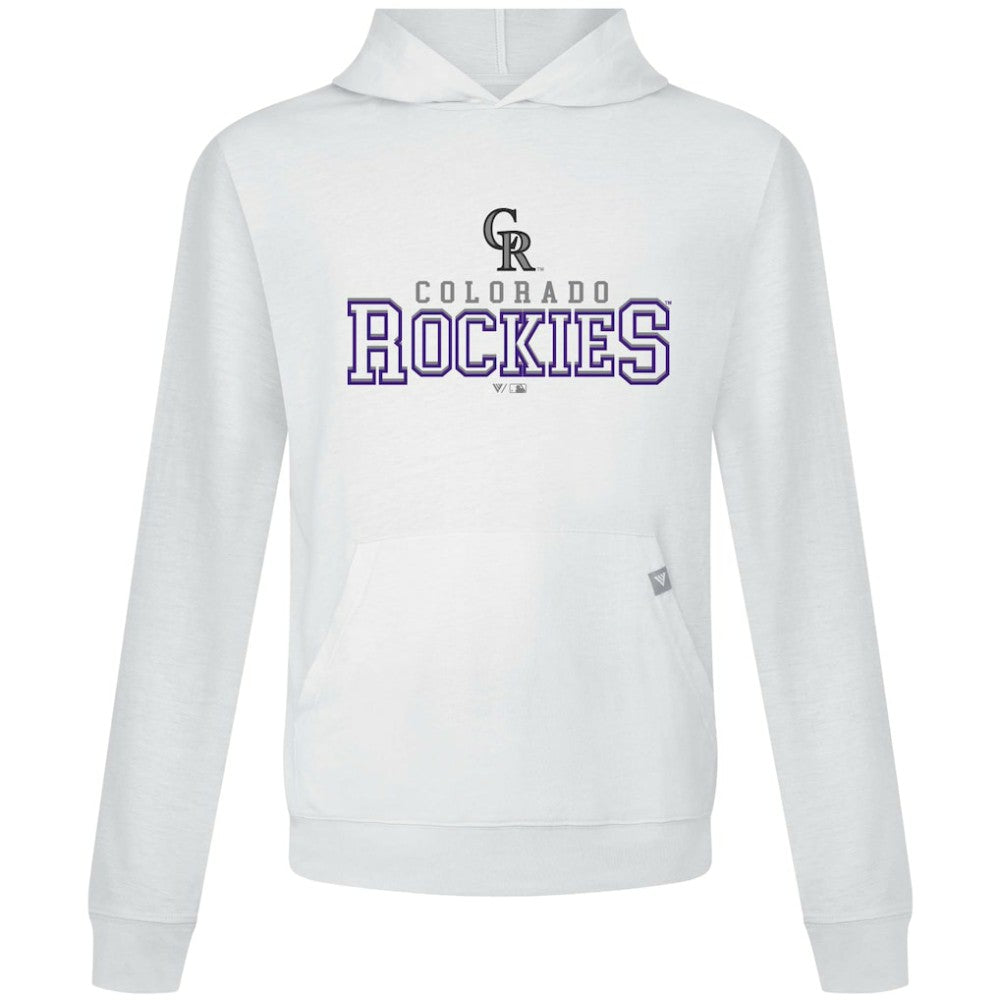 Colorado Rockies Levelwear Relay Journey Pullover Hoodie White