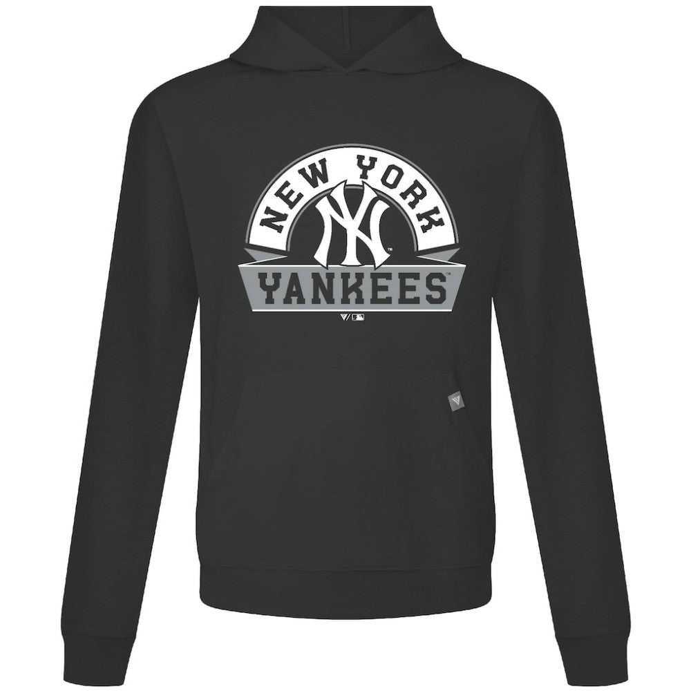 New York Yankees Levelwear Relay Banner Arch Pullover Hoodie Black