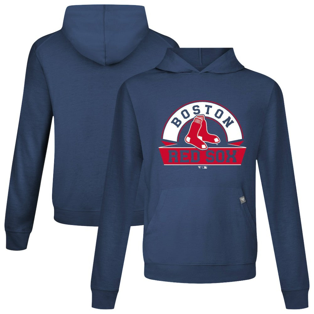Boston Red Sox Levelwear Relay Banner Arch Pullover Hoodie Navy
