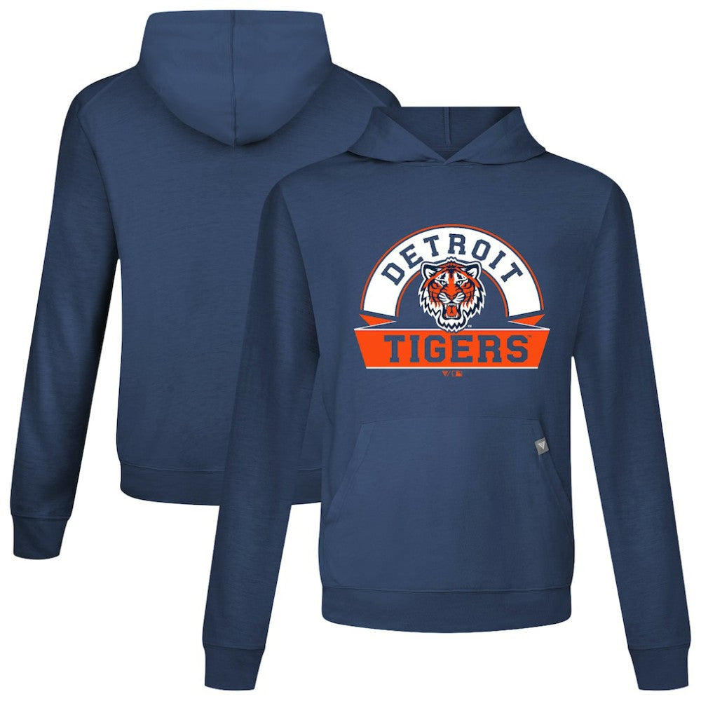 Detroit Tigers Levelwear Relay Banner Arch Pullover Hoodie Navy