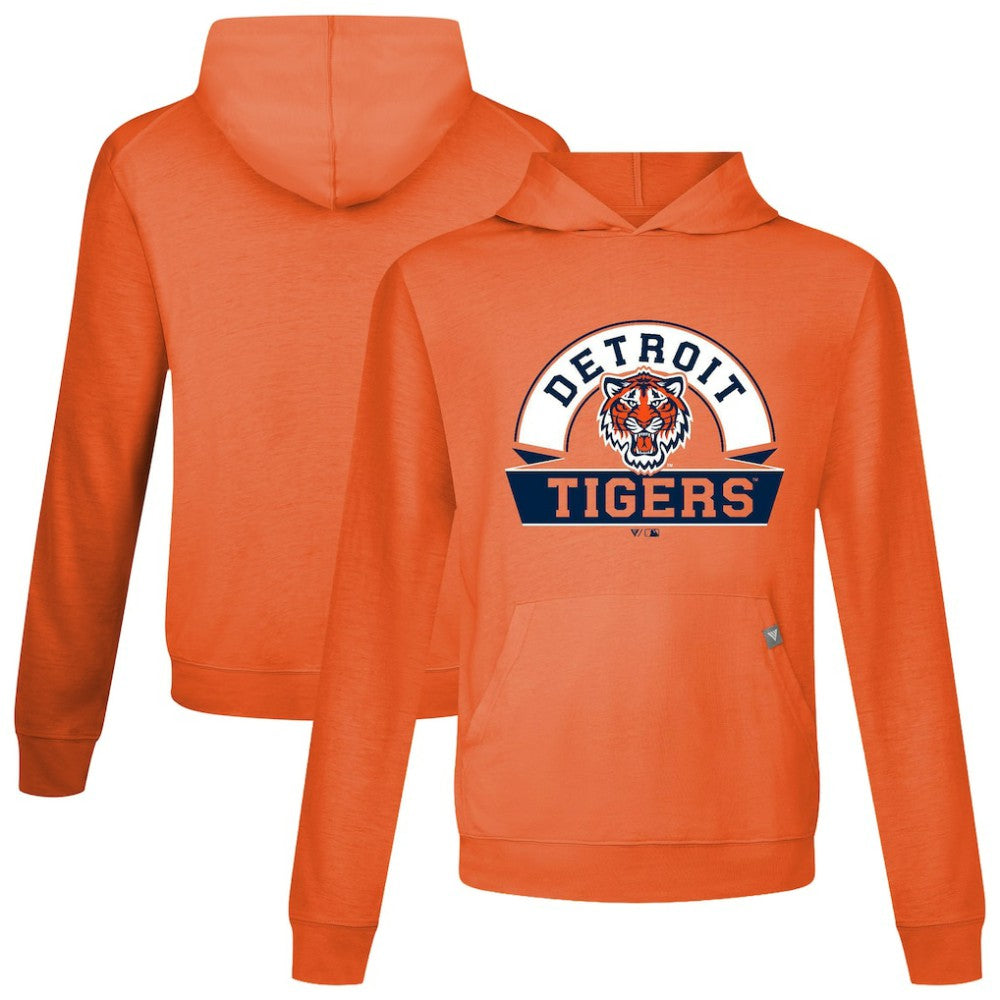 Detroit Tigers Levelwear Relay Banner Arch Pullover Hoodie Orange