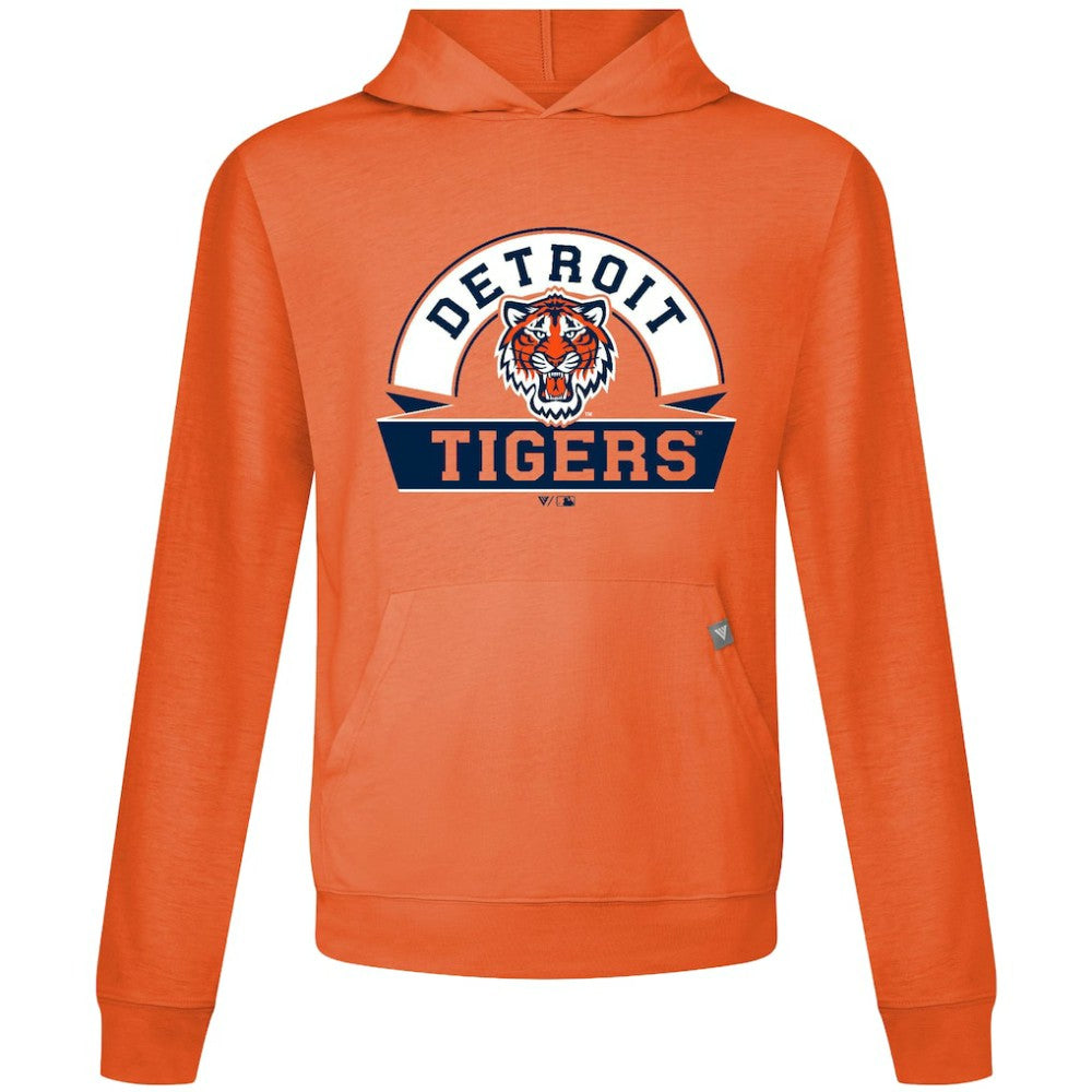 Detroit Tigers Levelwear Relay Banner Arch Pullover Hoodie Orange