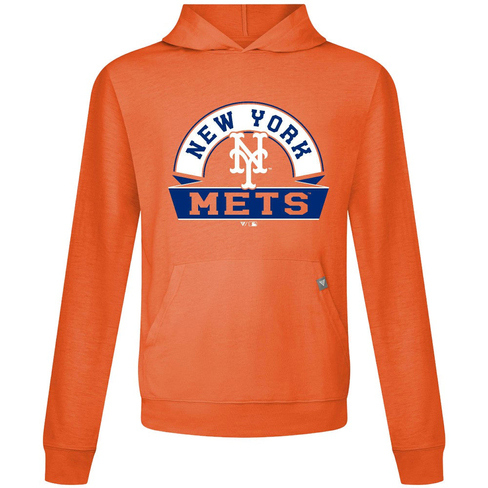 New York Mets Levelwear Relay Banner Arch Pullover Hoodie Orange