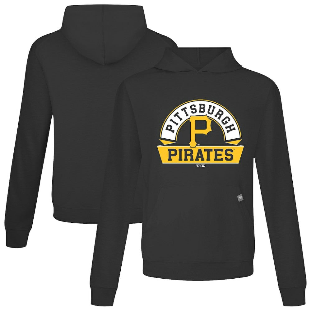 Pittsburgh Pirates Levelwear Relay Banner Arch Pullover Hoodie Black