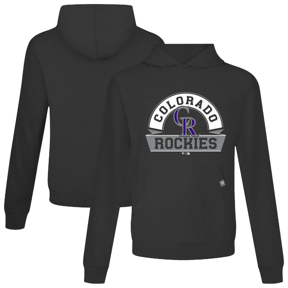 Colorado Rockies Levelwear Relay Banner Arch Pullover Hoodie Black