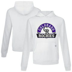 Colorado Rockies Levelwear Relay Banner Arch Pullover Hoodie White
