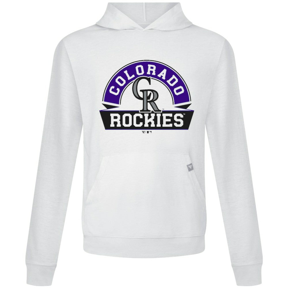 Colorado Rockies Levelwear Relay Banner Arch Pullover Hoodie White