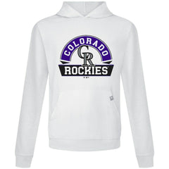 Colorado Rockies Levelwear Relay Banner Arch Pullover Hoodie White