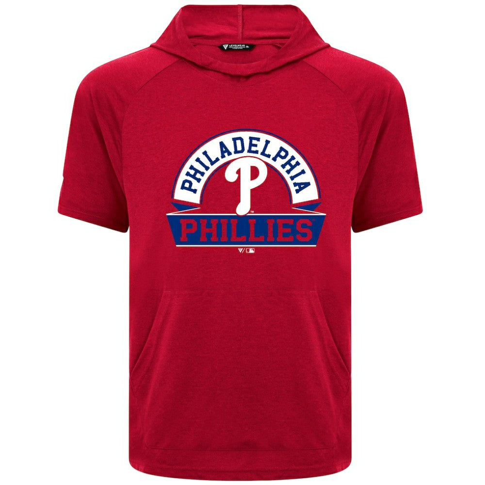 Philadelphia Phillies Levelwear Phase Banner Arch Hoodie T-Shirt Red