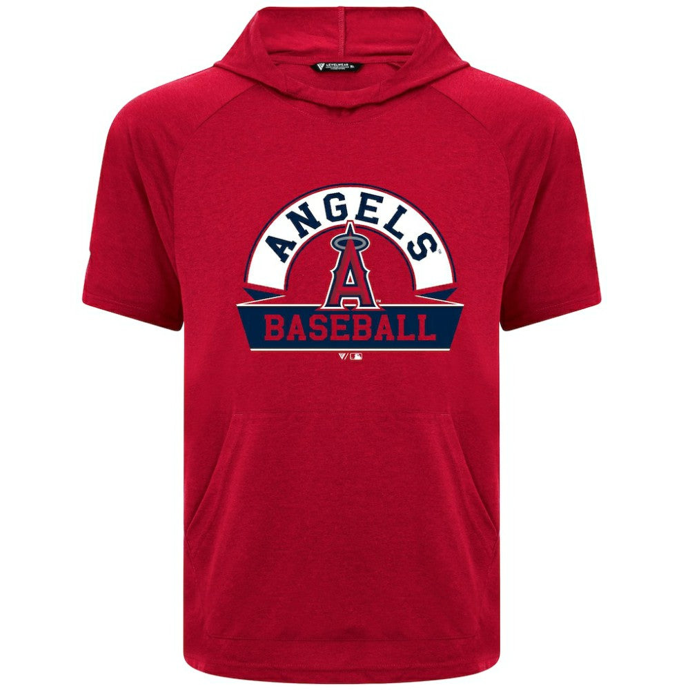 Los Angeles Angels Levelwear Phase Banner Arch Hoodie T-Shirt Red