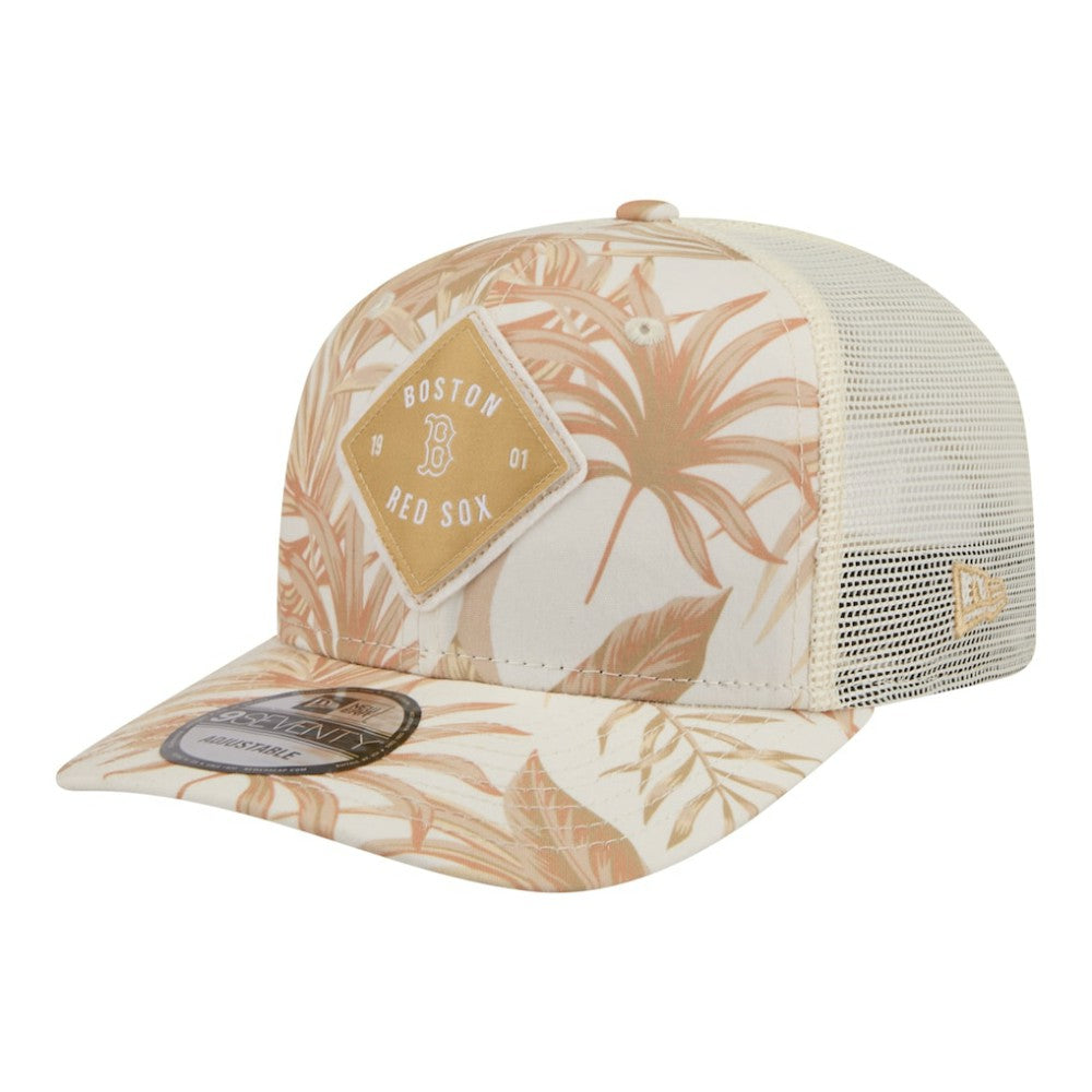 Boston Red Sox Tonal Palm 9SEVENTY Adjustable Trucker Hat Tan | New Era