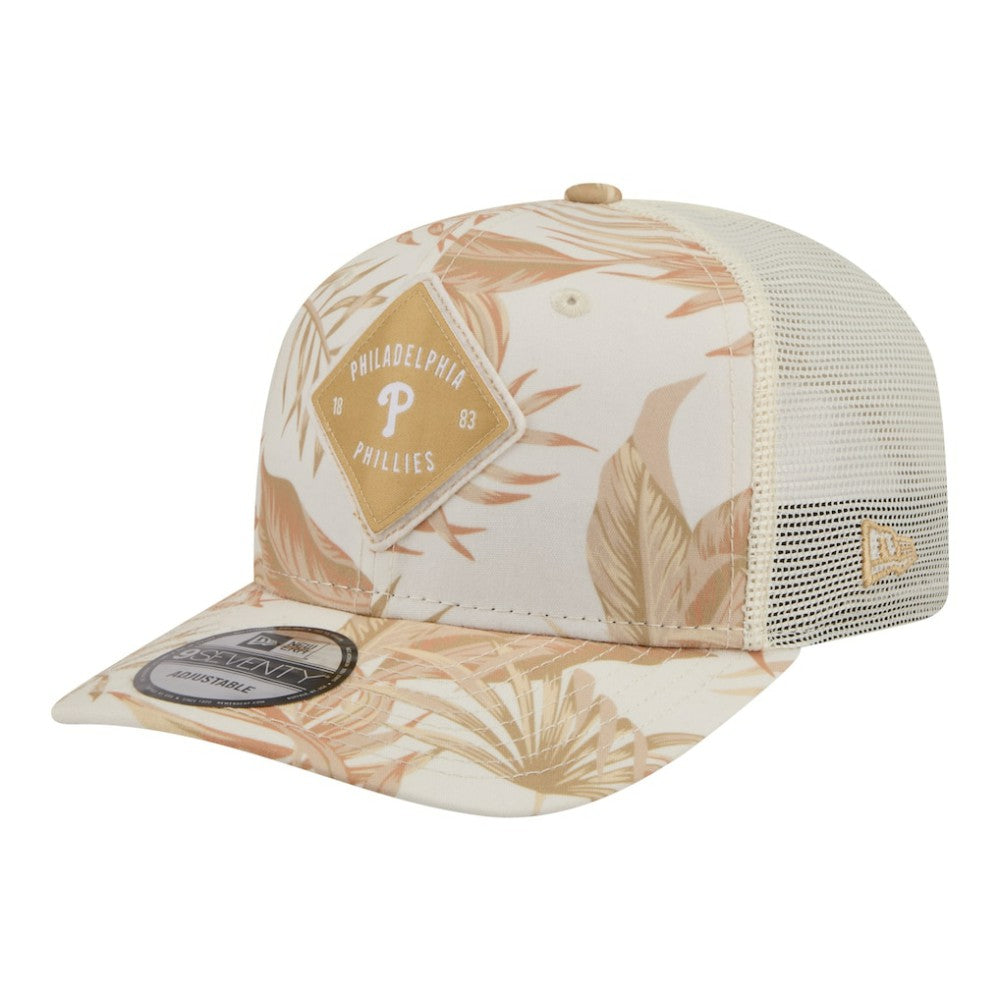 Philadelphia Phillies Tonal Palm 9SEVENTY Adjustable Trucker Hat Tan | New Era