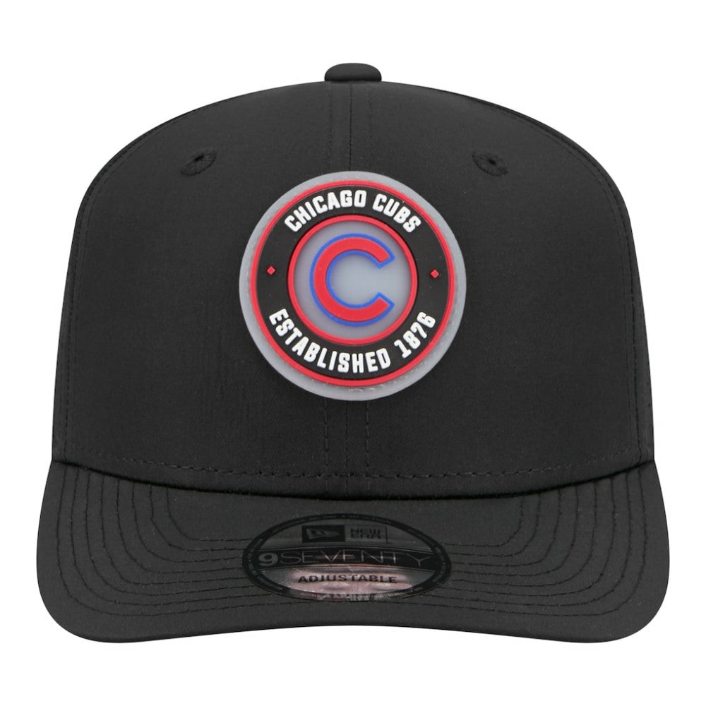 Chicago Cubs Circle 9SEVENTY Adjustable Hat Black | New Era