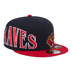 Atlanta Braves Stretched Two-Tone 9FIFTY Adjustable Hat Navy/Red | New Era