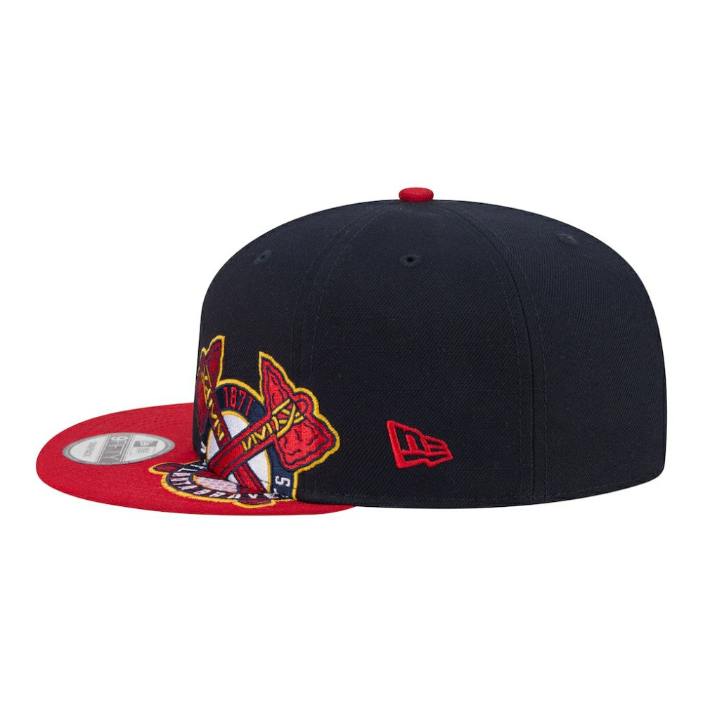 Atlanta Braves Stretched Two-Tone 9FIFTY Adjustable Hat Navy/Red | New Era