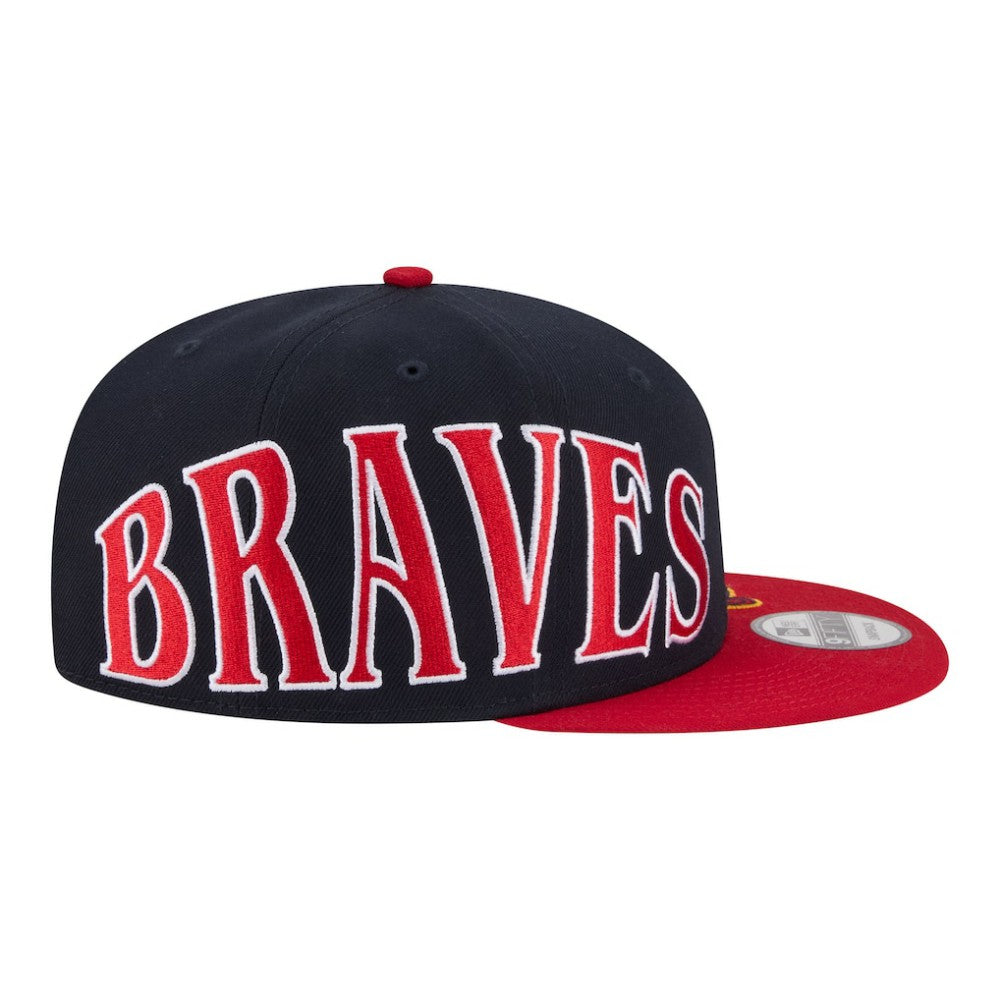 Atlanta Braves Stretched Two-Tone 9FIFTY Adjustable Hat Navy/Red | New Era