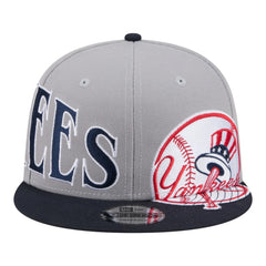 New York Yankees Stretched Two-Tone 9FIFTY Adjustable Hat Gray/Navy | New Era