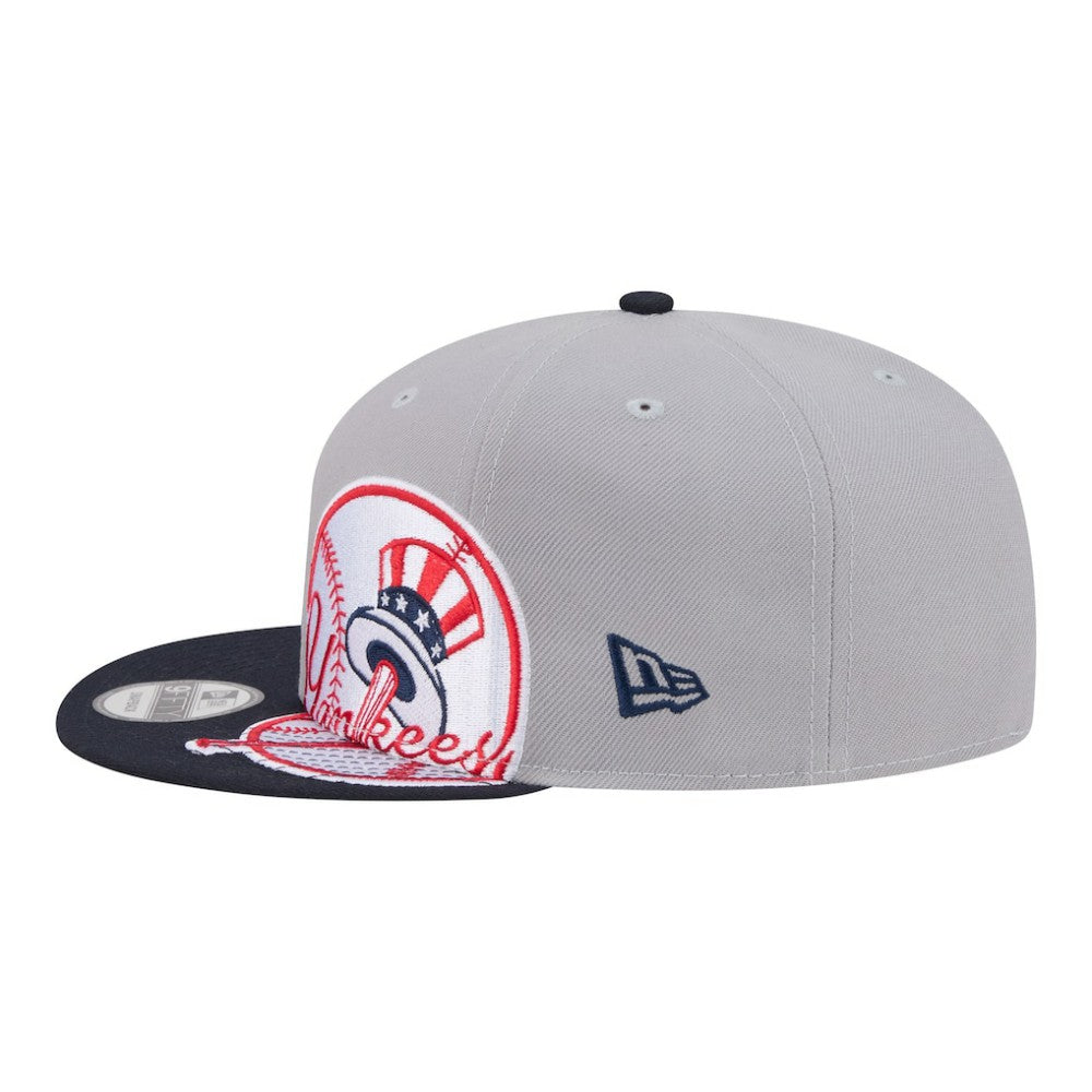 New York Yankees Stretched Two-Tone 9FIFTY Adjustable Hat Gray/Navy | New Era