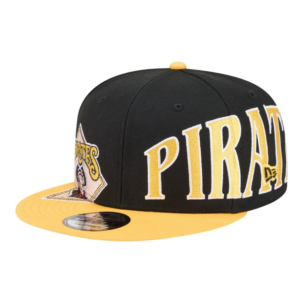 Pittsburgh Pirates Stretched Two-Tone 9FIFTY Adjustable Hat Black/Gold | New Era