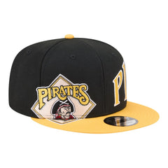 Pittsburgh Pirates Stretched Two-Tone 9FIFTY Adjustable Hat Black/Gold | New Era