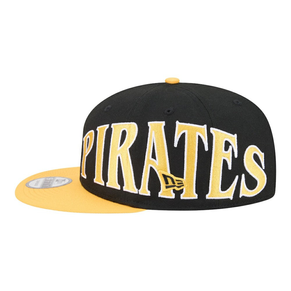 Pittsburgh Pirates Stretched Two-Tone 9FIFTY Adjustable Hat Black/Gold | New Era