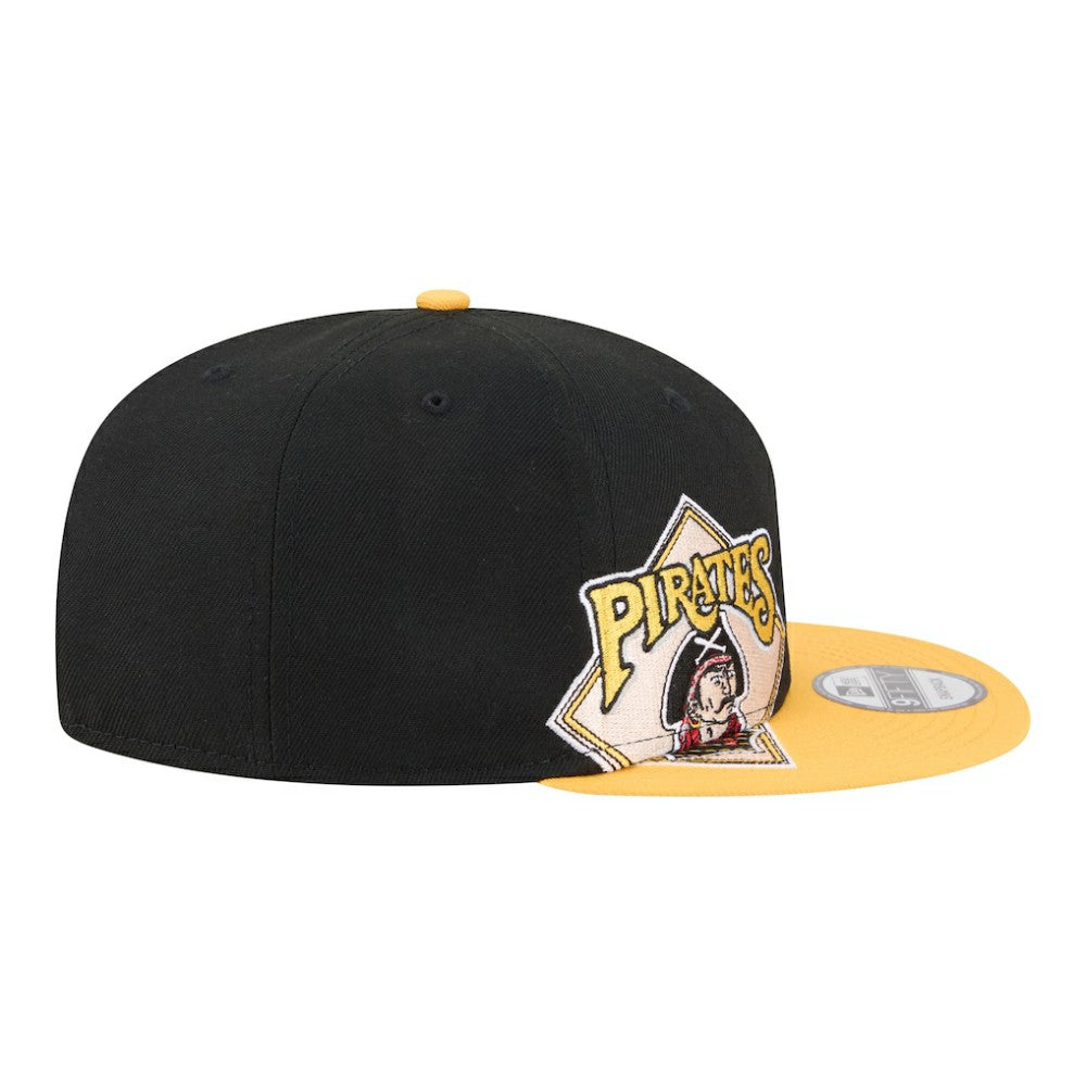 Pittsburgh Pirates Stretched Two-Tone 9FIFTY Adjustable Hat Black/Gold | New Era