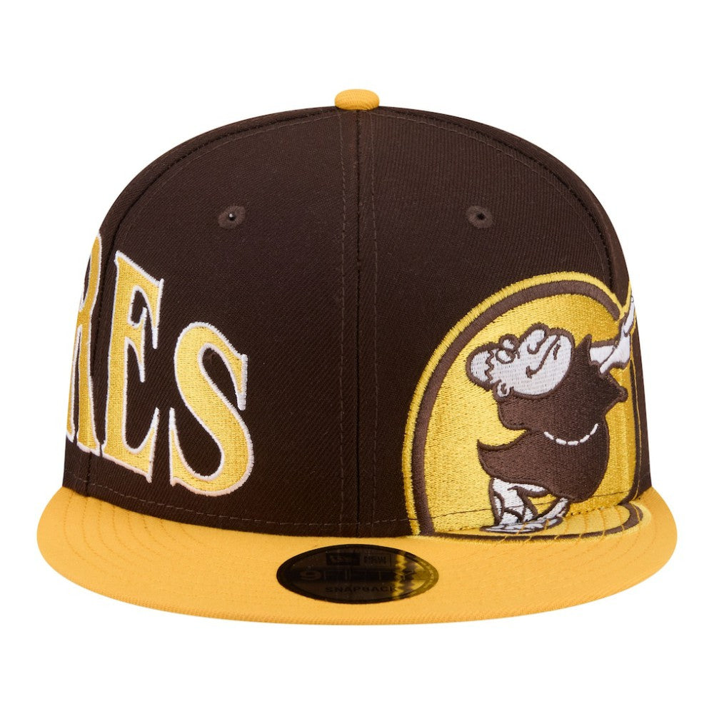 San Diego Padres Stretched Two-Tone 9FIFTY Adjustable Hat Brown/Gold | New Era