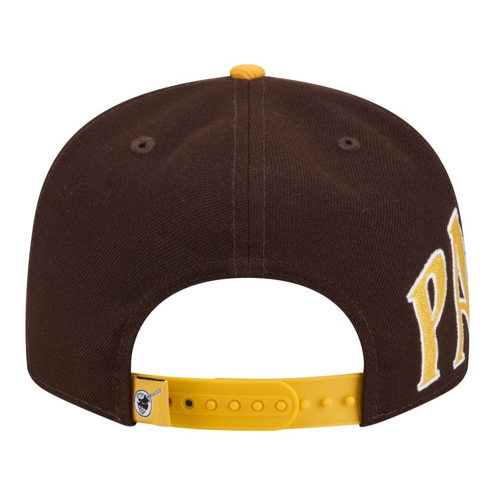 San Diego Padres Stretched Two-Tone 9FIFTY Adjustable Hat Brown/Gold | New Era