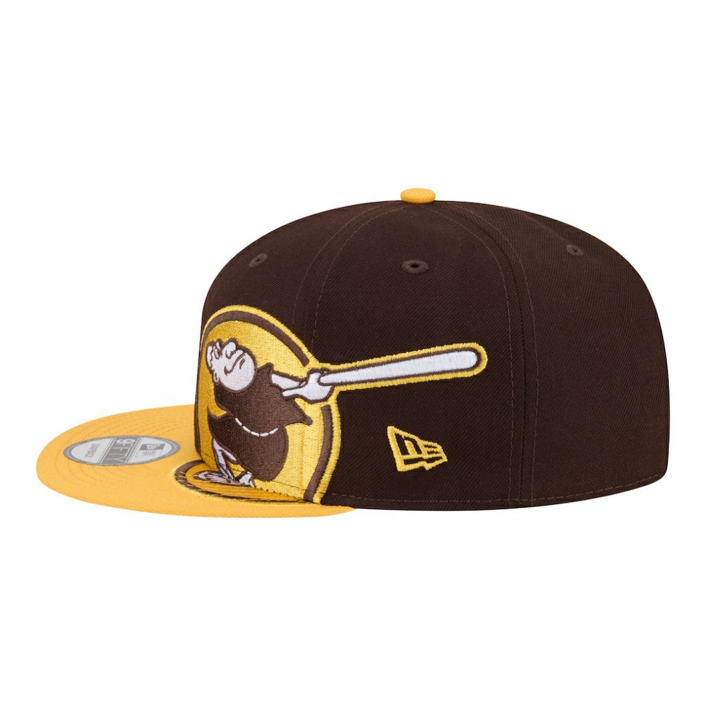 San Diego Padres Stretched Two-Tone 9FIFTY Adjustable Hat Brown/Gold | New Era