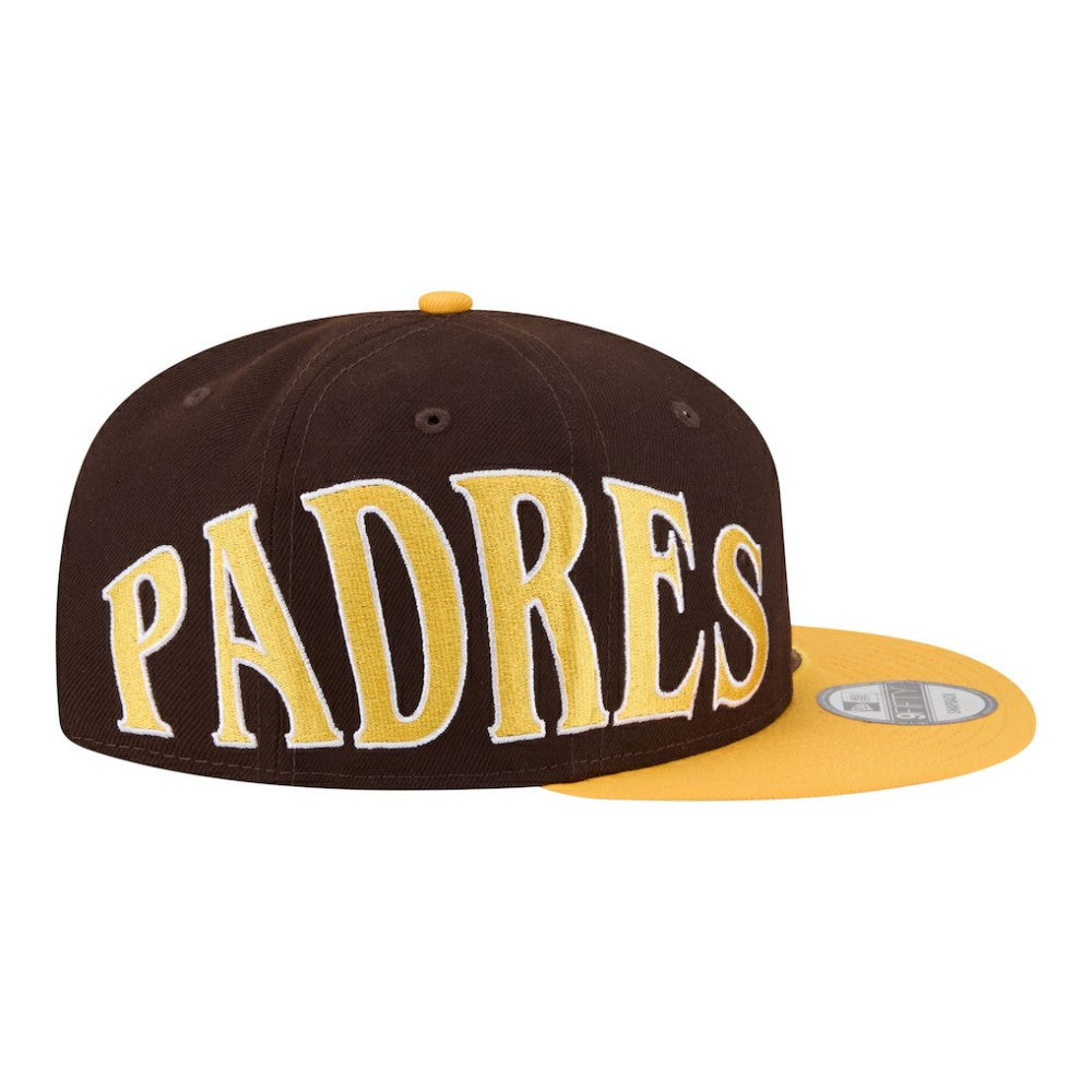 San Diego Padres Stretched Two-Tone 9FIFTY Adjustable Hat Brown/Gold | New Era