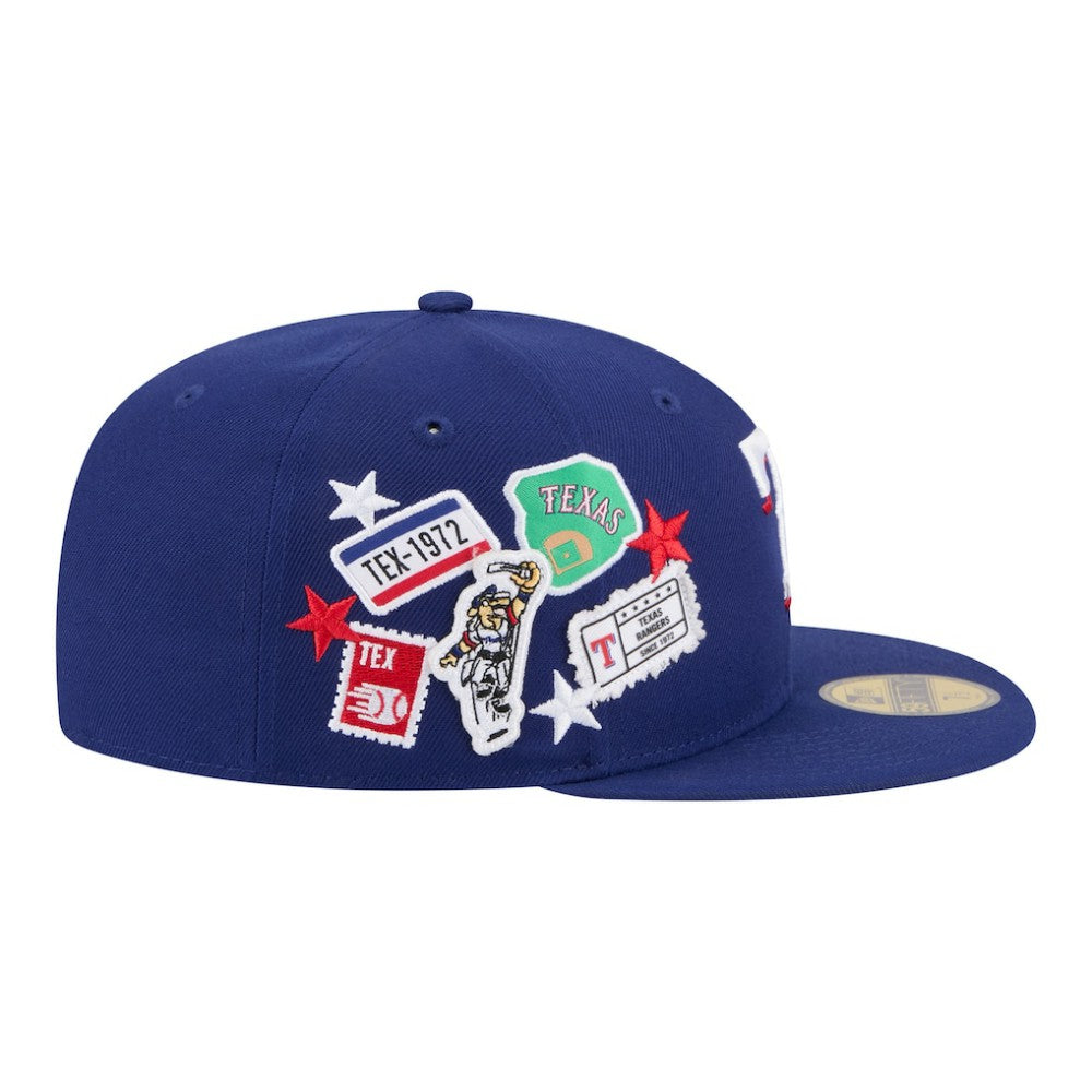 Texas Rangers City Patch 59FIFTY Fitted Hat Royal | New Era