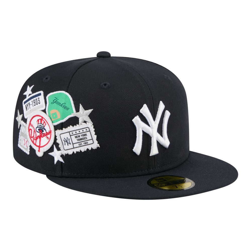 New York Yankees City Patch 59FIFTY Fitted Hat Navy | New Era